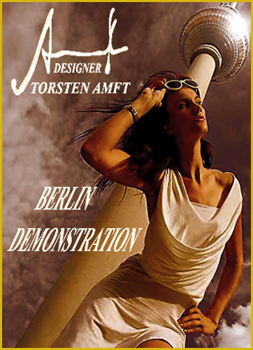 Campaign from German fashion designer Torsten Amft to the Berlin Fashion Week - season spring / summer 2009 under the theme 'Demonstration'- click for back to the diary from designer Amft