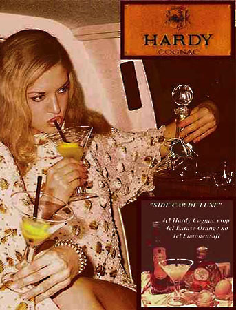 The German Top runway model Vera Gafron to the campaign shooting for the exclusive spirits brand 'Hardy Cogac' in America. party mood in a Lincoln stretch limousine. The fine clothing, and the styling is from German fashion designer Torsten Amft.
