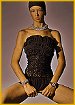 Model from the young luxury fashion collection by Germany`s designer Torsten Amft