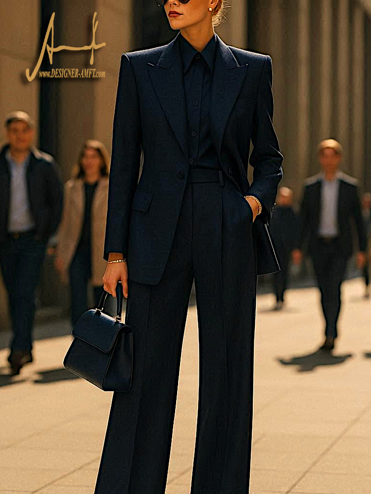 Elegant High Class Business Suit made by Fashion Designer Amft
