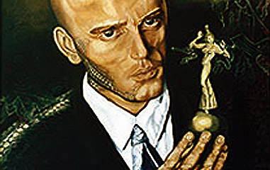"portrait mural in style of Dorian Gray"
