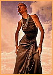 Draped dress of summer manufactured by german fashion designer Amft
